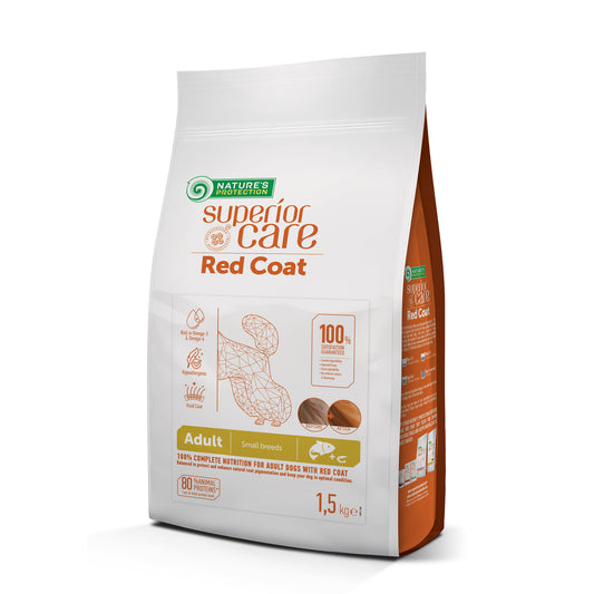 SUPERIOR CARE RED COAT GRAIN FREE SALMON ADULT СУХА ХРАНА ЗА КУЧЕТА ОТ МАЛКИ ПОРОДИ, 1.5 КГ