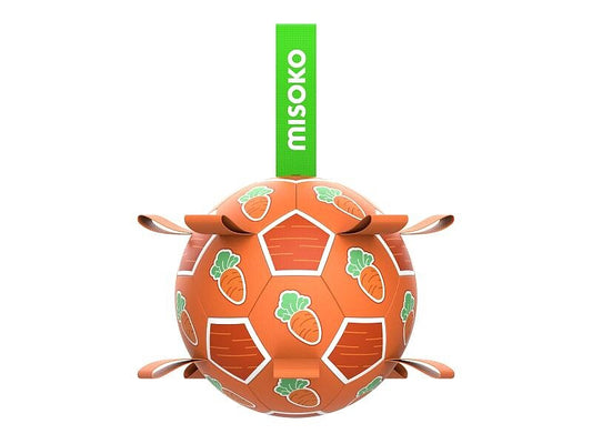ИГРАЧКА ЗА КУЧЕТА - НАДУВАЕМА ФУТБОЛНА ТОПКА, МОРКОВ; 30 СМ