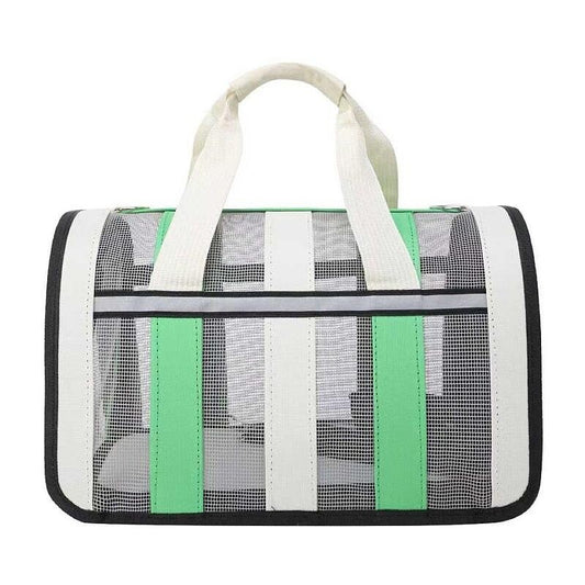 PAW COUTURE чанта за домашни любимци 48x27x27 см, размер L, бяла/зелена