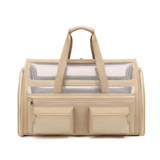 PAW COUTURE чанта за носене на домашни любимци 50x28x28 см, бежова